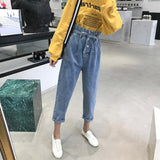 Ruffles Jeans Woman Autumn