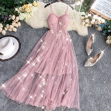 women's sequins V neck dresses