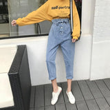 Ruffles Jeans Woman Autumn