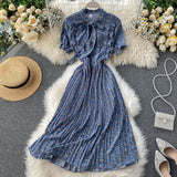Vintage ruffles floral print Dress