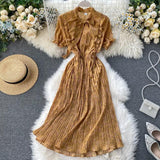 Vintage ruffles floral print Dress