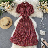 Vintage ruffles floral print Dress